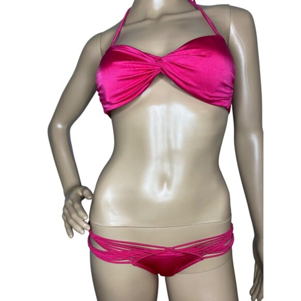 Victoria's Secret Hot Pink Twist Bikini Set